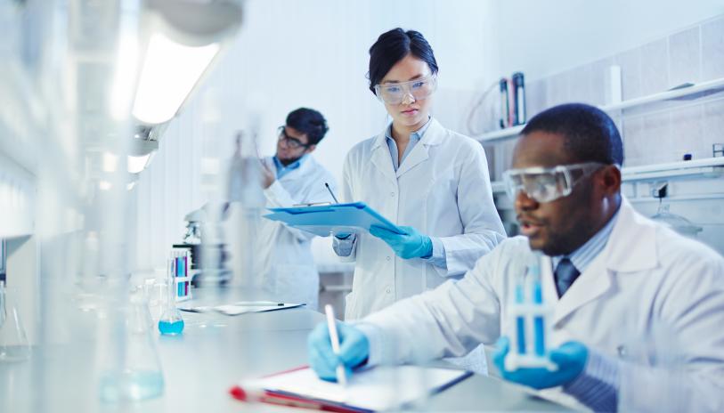 Research scientists in lab 